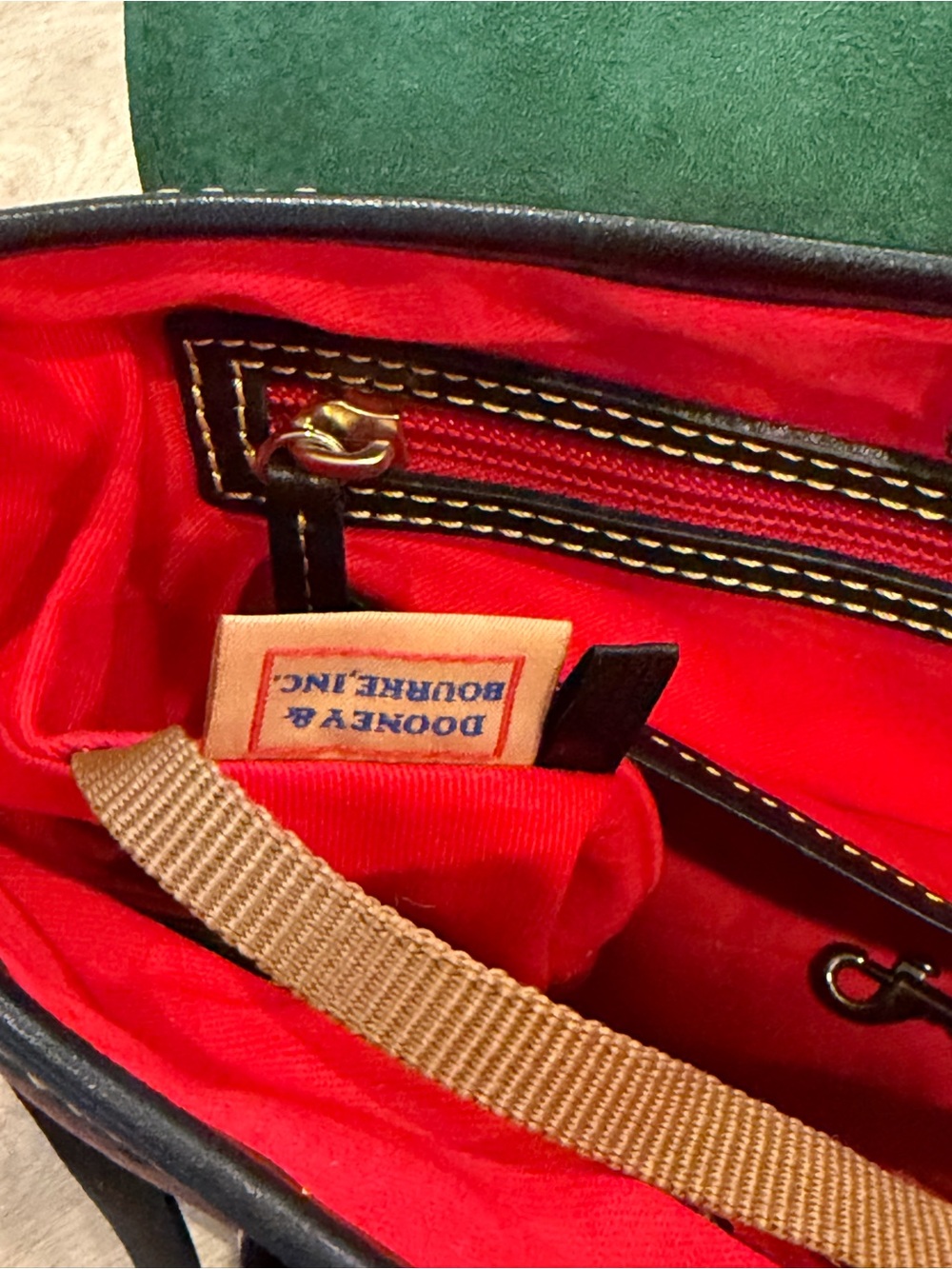 Dooney & Bourke Red Pebble Grain Elisa Satchel - Picture 8 of 9